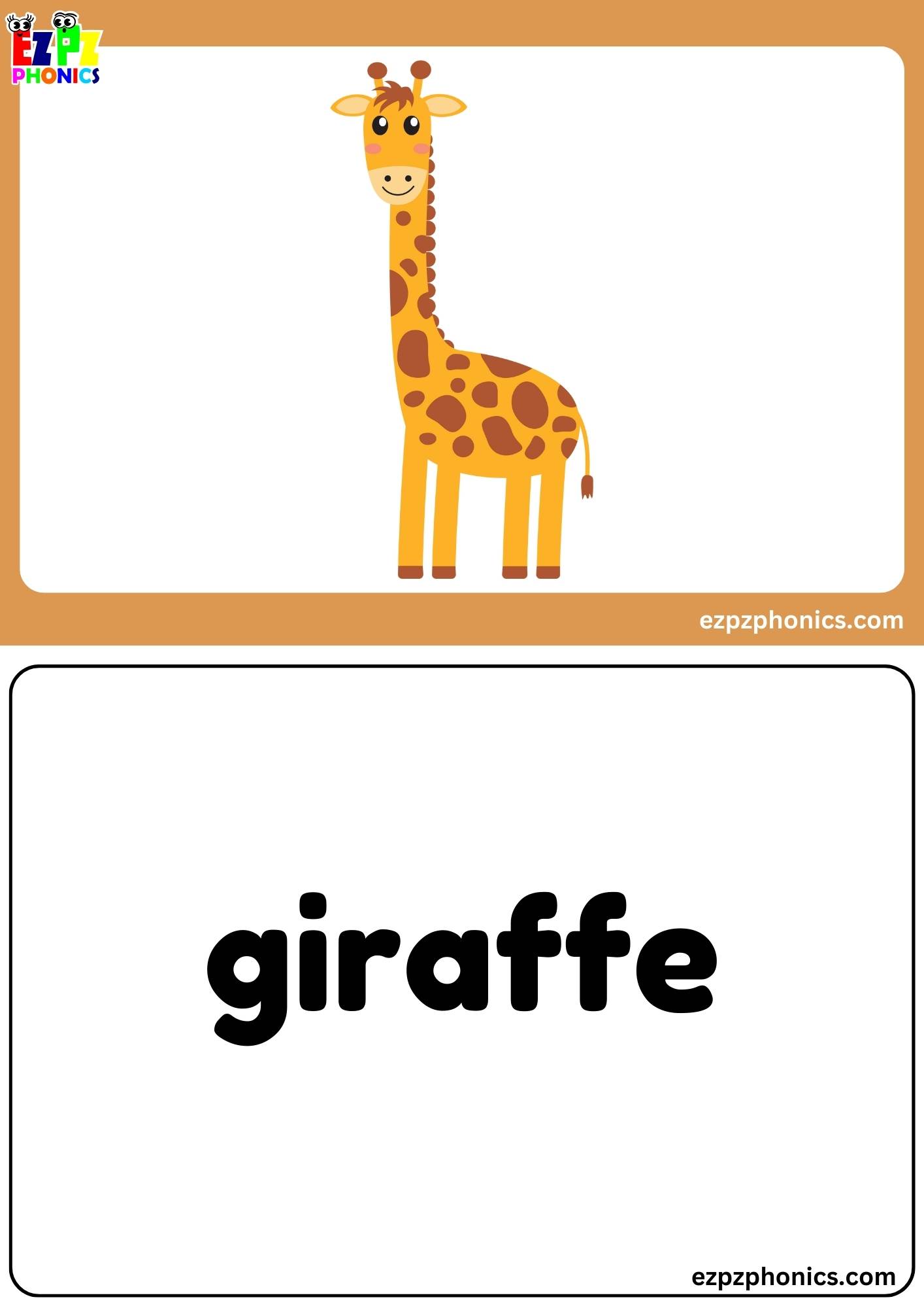 Letter G Free Kindergarten Phonics Alphabet Letter Sounds Flashcards. Words on the Back